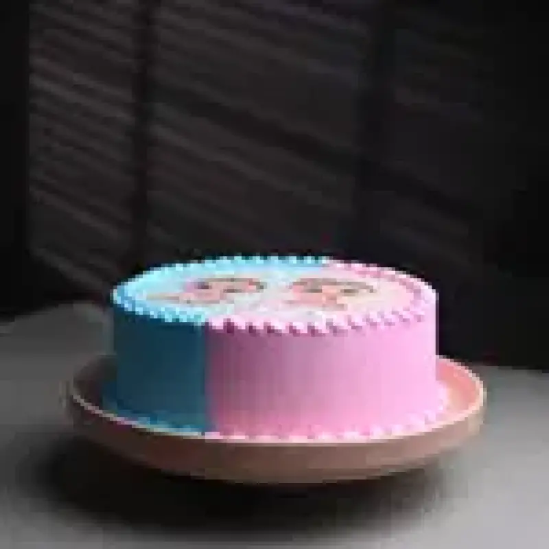 Pink N Blue Baby Shower Theme Cake